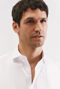 Cortefiel Camisa gemelos slim fit fácil plancha Blanco Clearance