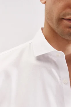 Cortefiel Camisa gemelos slim fit fácil plancha Blanco Clearance