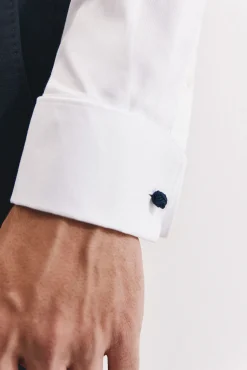 Cortefiel Camisa gemelos slim fit fácil plancha Blanco Clearance