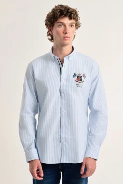 Valecuatro Camisa hombre celeste modelo banderas Azul Hot