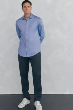 Pedro del Hierro Camisa lisa de punto Azul New