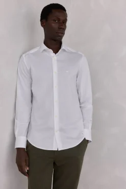 Pedro del Hierro Camisa lisa de punto Blanco Clearance
