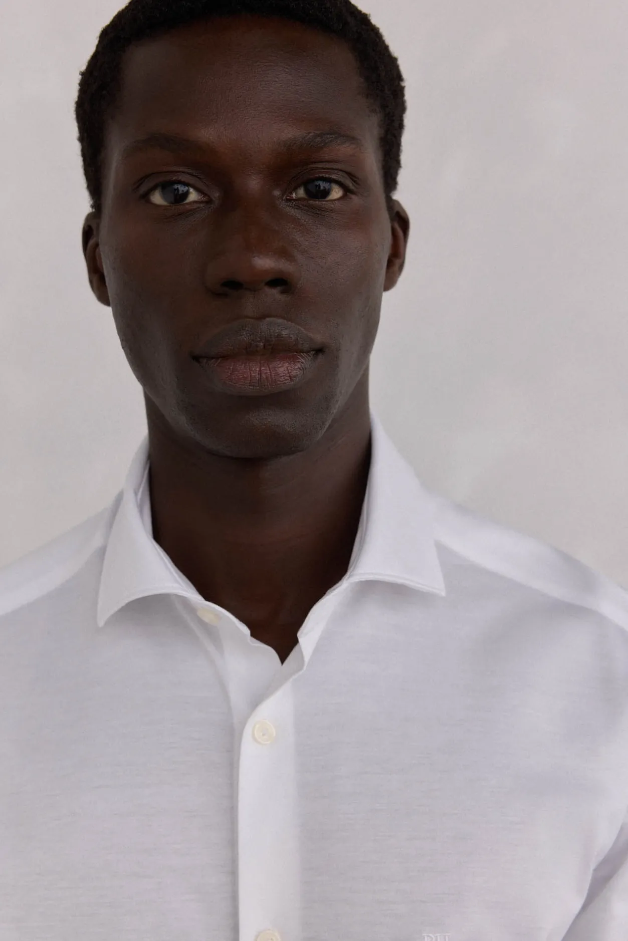 Pedro del Hierro Camisa lisa de punto Blanco Clearance