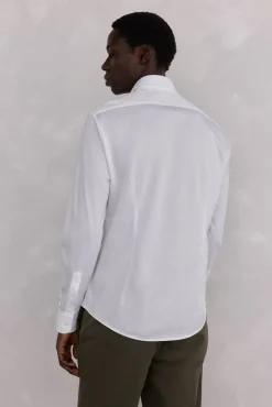 Pedro del Hierro Camisa lisa de punto Blanco Clearance