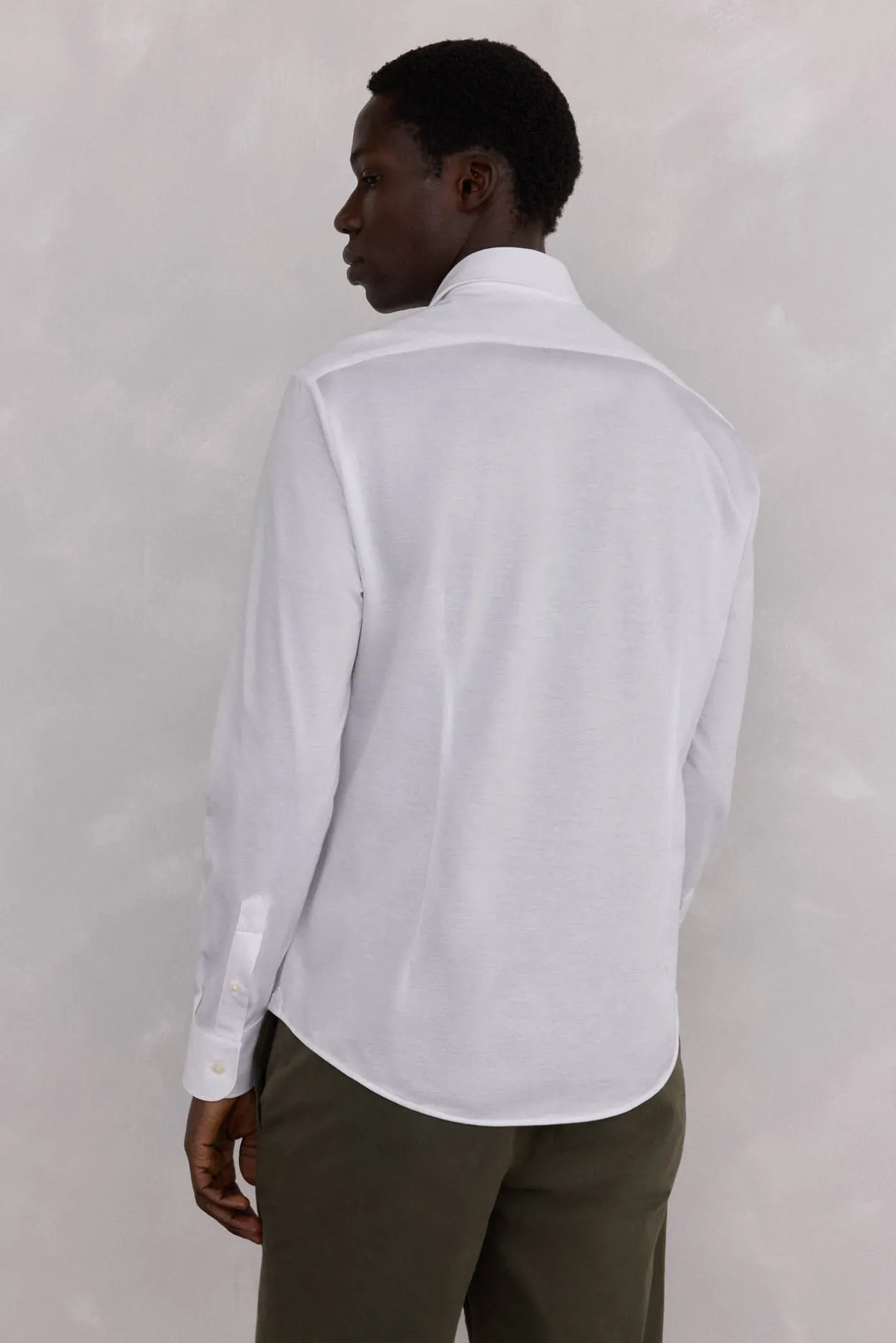 Pedro del Hierro Camisa lisa de punto Blanco Clearance