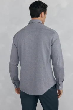 Pedro del Hierro Camisa lisa de punto Gris Discount