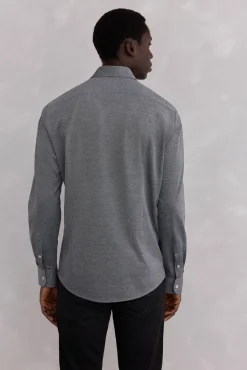 Pedro del Hierro Camisa lisa de punto Gris Hot