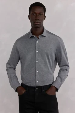 Pedro del Hierro Camisa lisa de punto Gris Hot