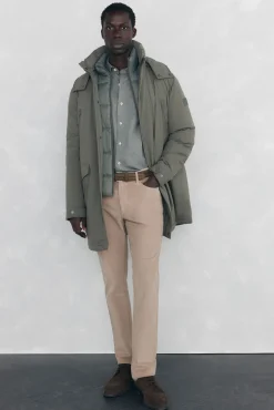 Pedro del Hierro Camisa lisa melange Tencel Verde Clearance