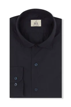 OOTO Camisa lisa popelín Azul marino New