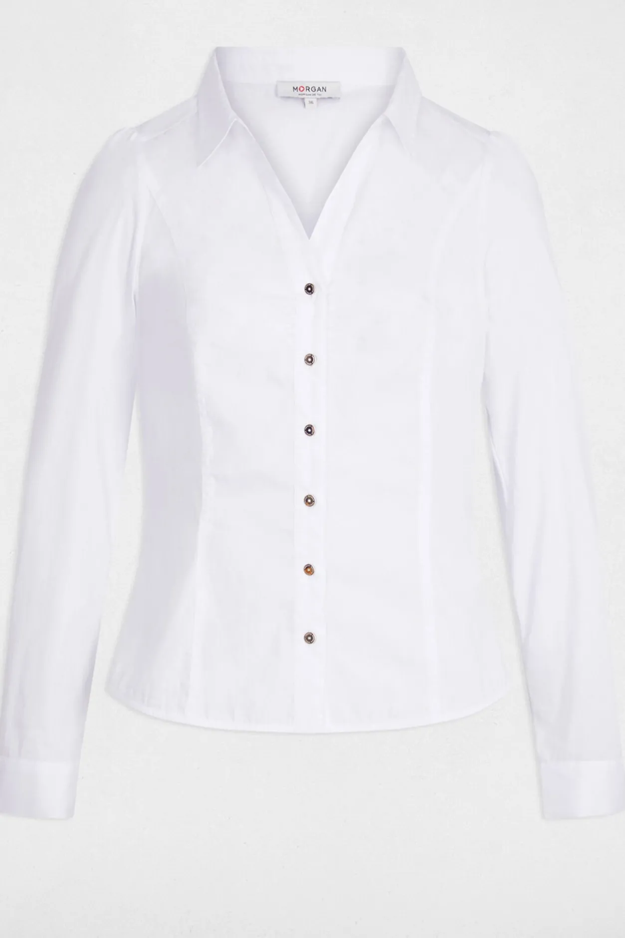 Morgan Camisa manga larga Blanco Outlet