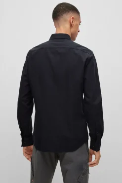 HUGO Camisa manga larga Negro