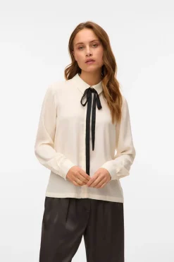 Vero Moda Camisa manga larga detalle lazada Blanco Best