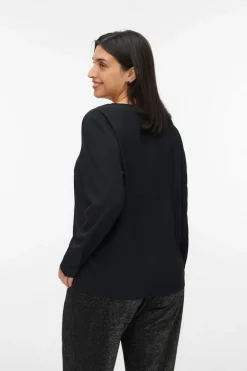 Vero Moda Curve Camisa manga larga talla grande Negro Sale