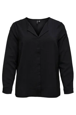 Vero Moda Curve Camisa manga larga talla grande Negro Sale
