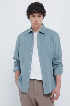 Springfield Camisa micro pana verde Best