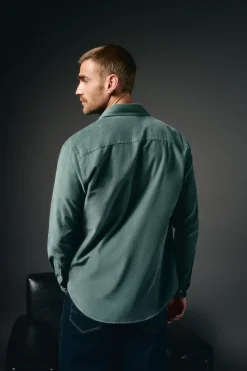 OOTO Camisa micropana lisa Verde Discount