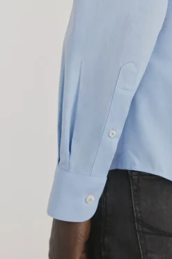 Pedro del Hierro Camisa non iron + antimanchas lisa Azul