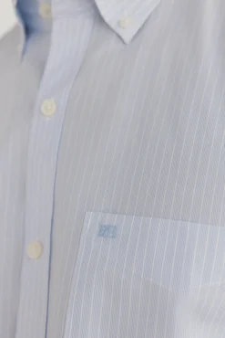 Pedro del Hierro Camisa non iron + antimanchas rayas Azul Best