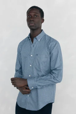 Pedro del Hierro Camisa non iron oxford cuadros Azul Clearance