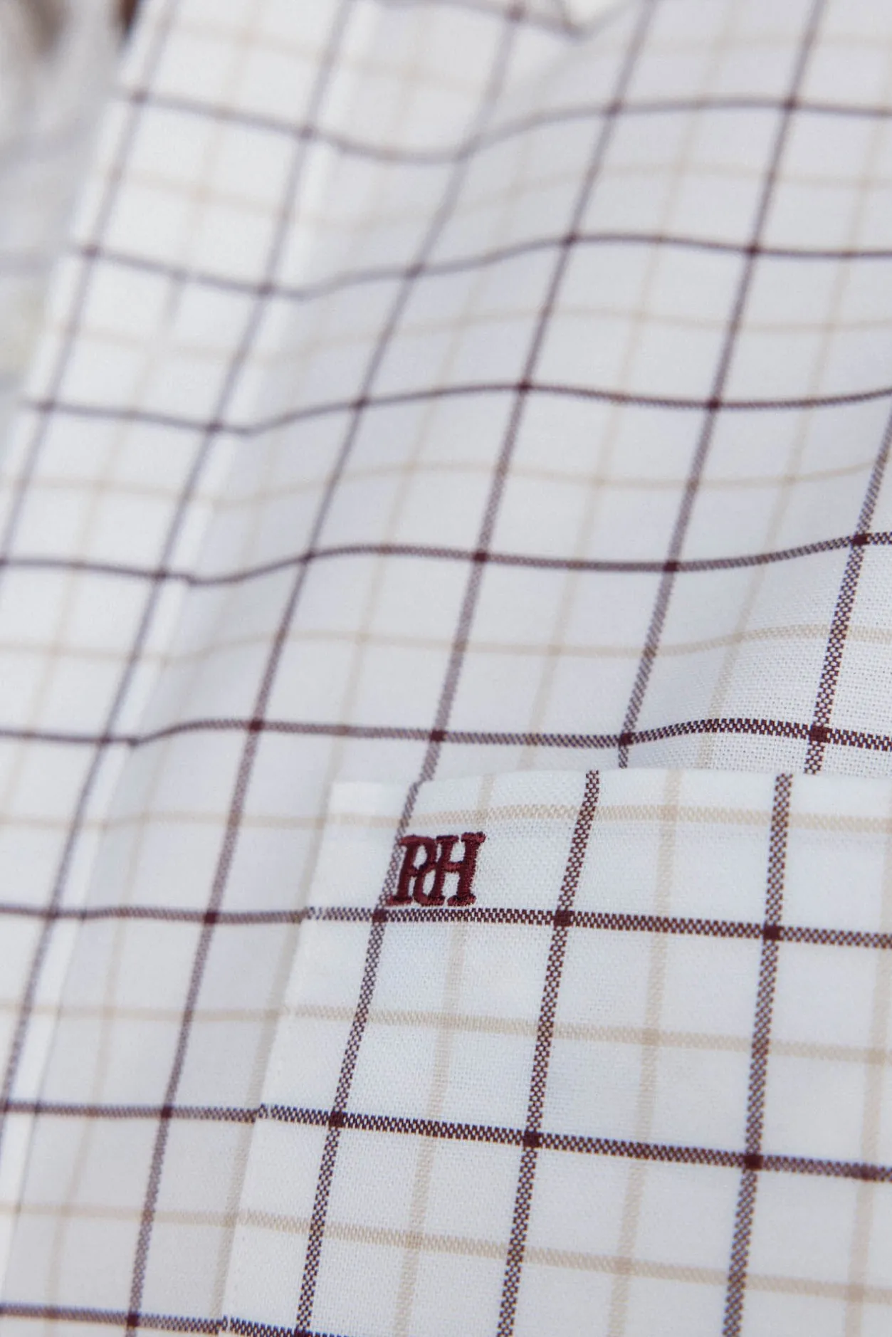 Pedro del Hierro Camisa non iron oxford cuadros Burdeos Best