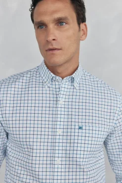 Pedro del Hierro Camisa non iron oxford cuadros Azul Outlet
