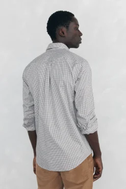 Pedro del Hierro Camisa non iron oxford cuadros Burdeos Clearance