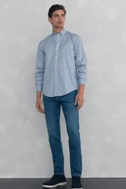 Pedro del Hierro Camisa non iron oxford cuadros Azul Online