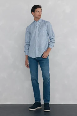 Pedro del Hierro Camisa non iron oxford cuadros Azul Online