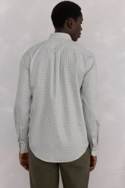 Pedro del Hierro Camisa non iron oxford cuadros Verde Outlet