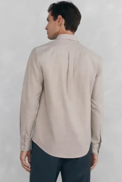 Pedro del Hierro Camisa non iron oxford liso Beige Online