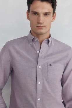 Pedro del Hierro Camisa non iron oxford liso Burdeos Sale