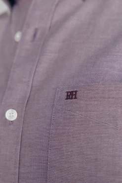 Pedro del Hierro Camisa non iron oxford liso Burdeos Sale