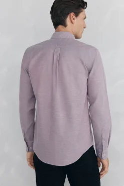 Pedro del Hierro Camisa non iron oxford liso Burdeos Sale