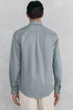 Pedro del Hierro Camisa non iron oxford liso Verde Clearance