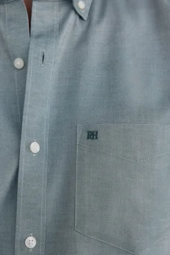 Pedro del Hierro Camisa non iron oxford liso Verde Clearance