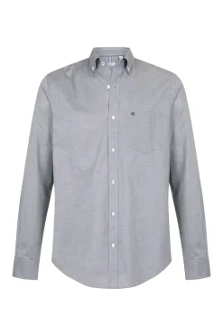 Pedro del Hierro Camisa non iron oxford liso Verde Clearance