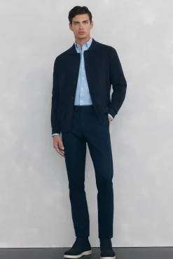 Pedro del Hierro Camisa non iron oxford liso Azul Best