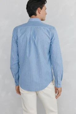Pedro del Hierro Camisa non iron oxford rayas Azul Online