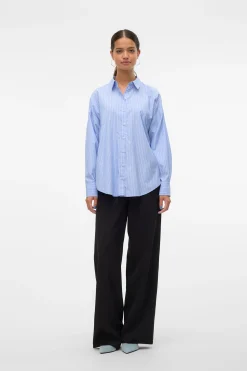 Vero Moda Camisa oversize de manga larga Azul New