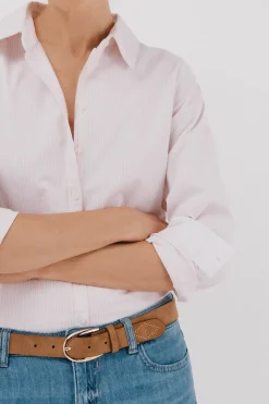 Cortefiel Camisa oxford Rosa Sale