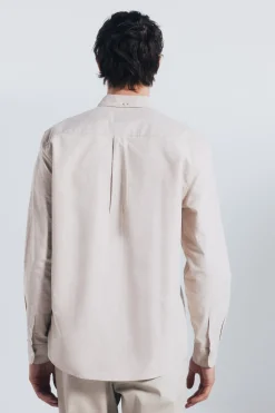 Springfield Camisa oxford beige Discount
