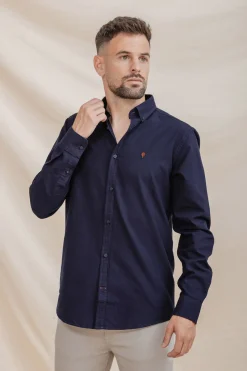 Celopman Camisa Oxford azul Discount