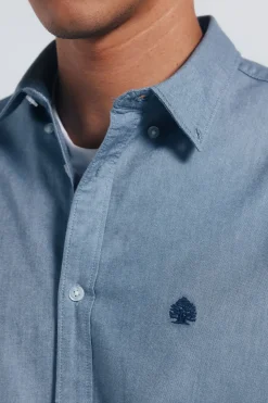 Springfield Camisa oxford azul Clearance