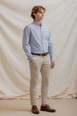 Celopman Camisa Oxford azul Sale