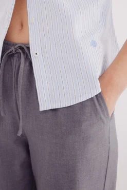 Springfield Camisa Oxford algodón azul Online