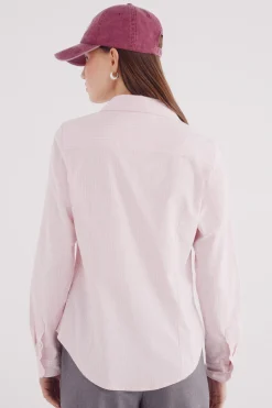 Springfield Camisa Oxford algodón rosa Online
