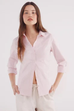 Springfield Camisa Oxford algodón rosa Discount