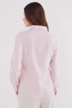 Springfield Camisa Oxford algodón rosa Discount