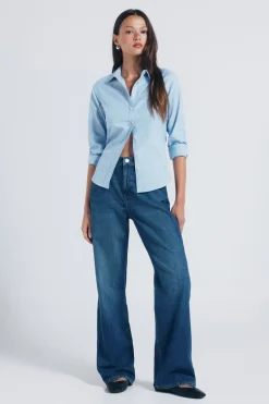 Springfield Camisa Oxford algodón azul Best